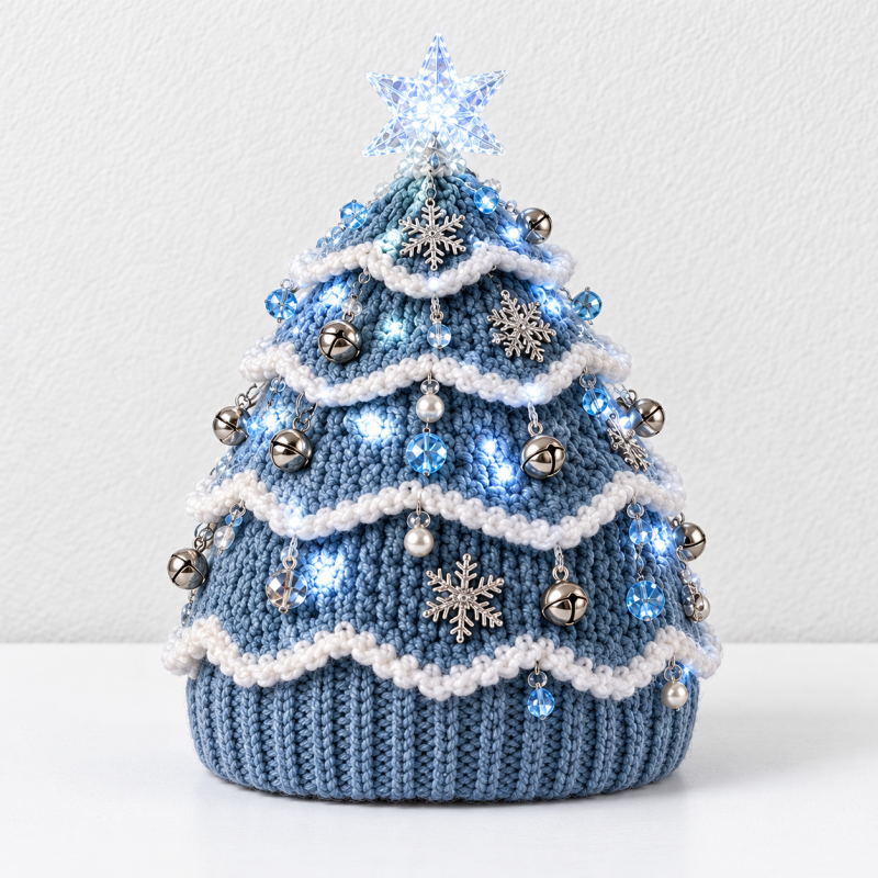 CouldNook Christmas Tree Crochet Hat Material Kit - Layered Branches