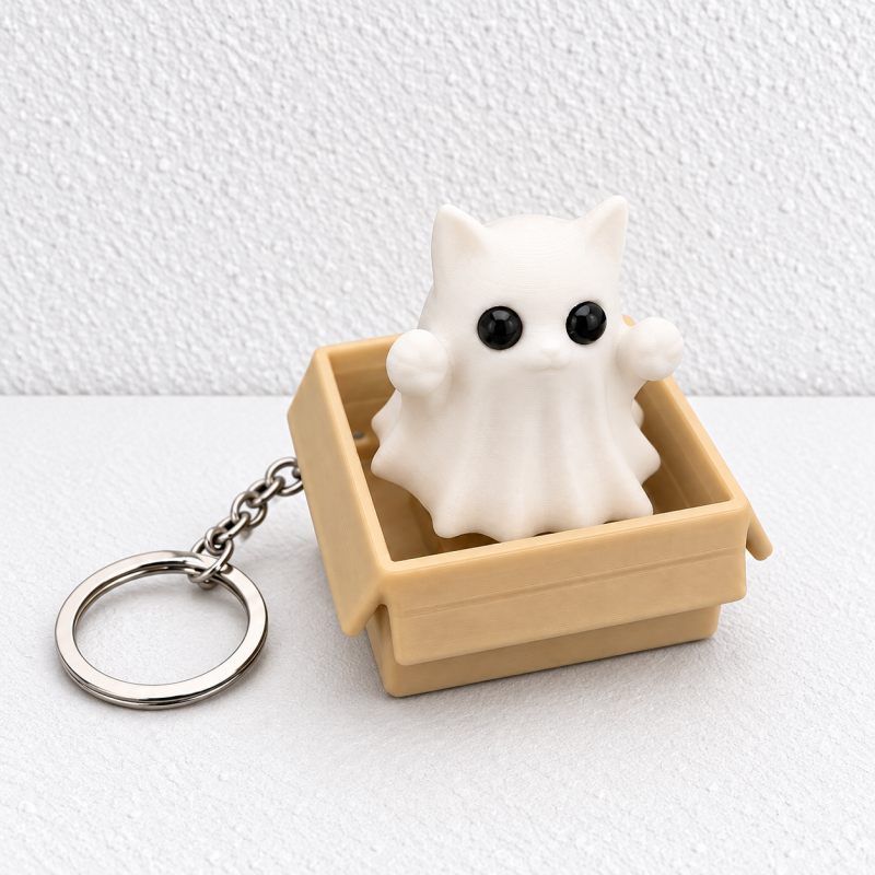 CouldNook Halloween Clicker Keychain - Ghost and Mummy Designs
