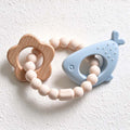 CouldNook Animal Teether - Beaded Loop and Shaped Wooden Pieces