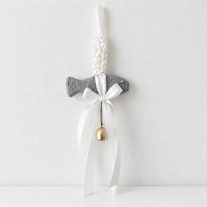 CouldNook Fish Bell Hanging - Ribbon Bow And Long Draping Tails