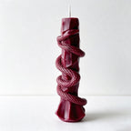 CouldNook Serpent‑Sculpted Scented Pillar Candle‑Vintage Halloween Decor