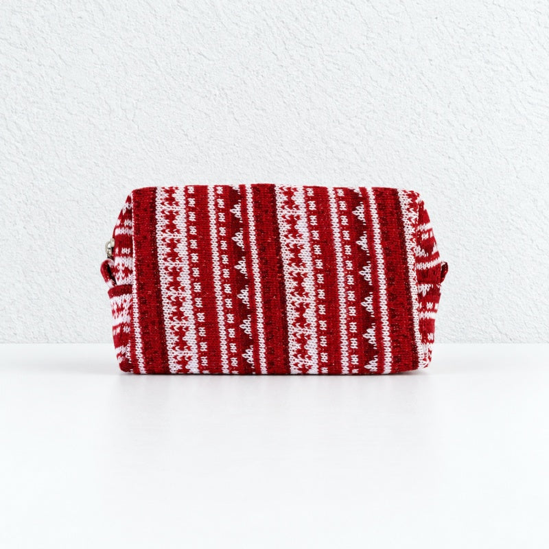 CouldNook Patterned Cosmetic Pouch - Winter Motifs and Zip Closure