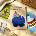 CouldNook Fabric Birthday Greeting Card - Raised Cake Motifs