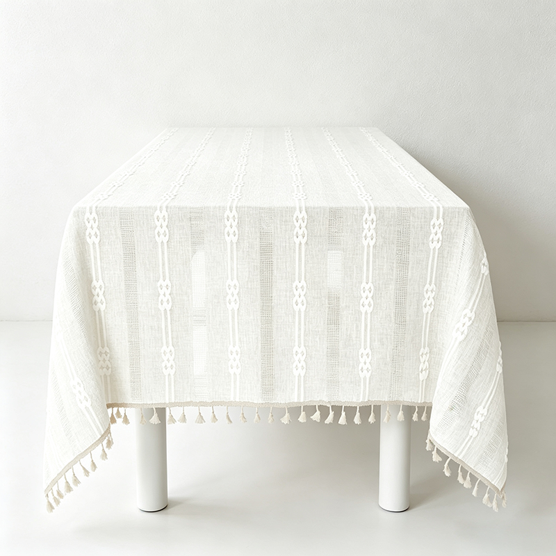 CouldNook Double Line Tablecloth - Warm Dining Accent