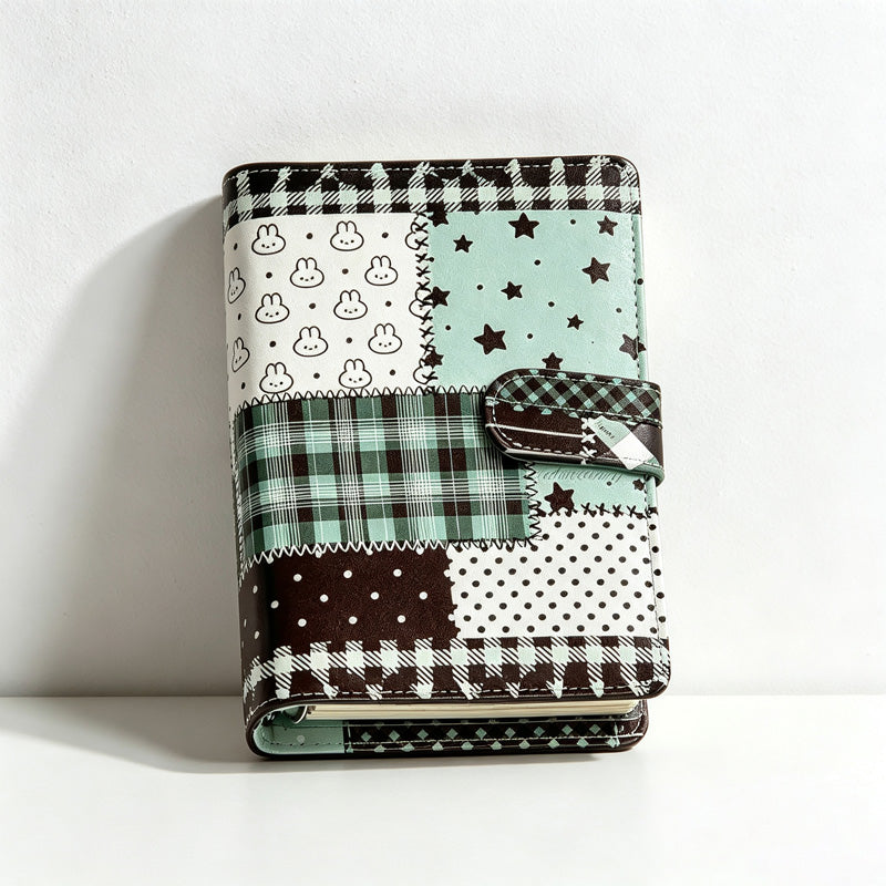 CouldNook Gingham Patchwork Ring Binder - A6 Refillable Journal