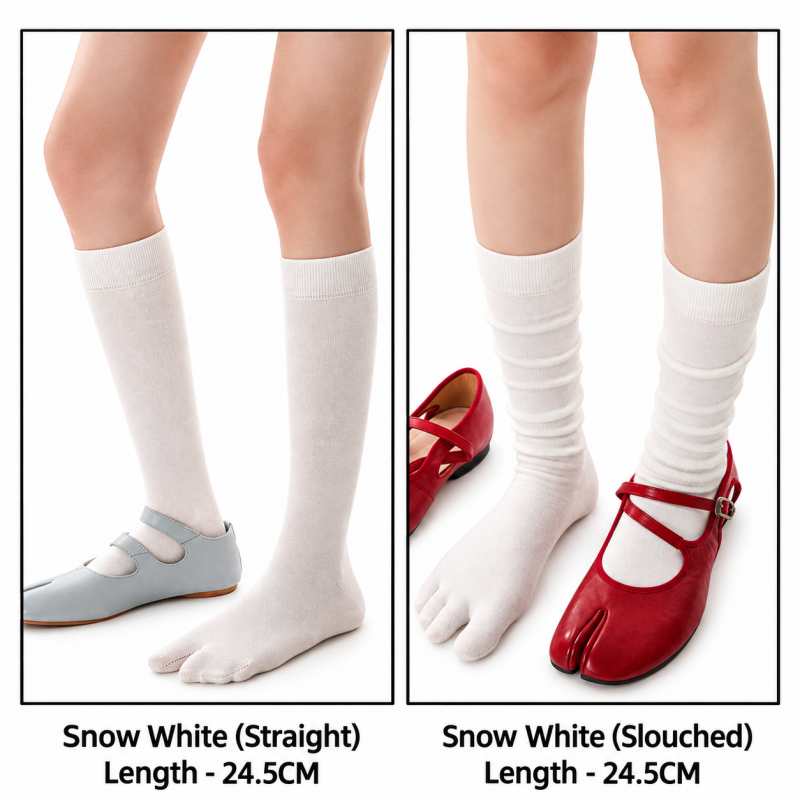 CouldNook Split-Toe Socks - Plain Calf Length