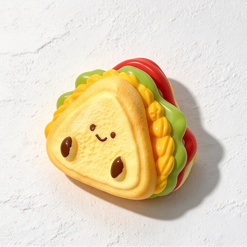 CouldNook Sandwich Squeeze Toy - Smiling Layered Toast