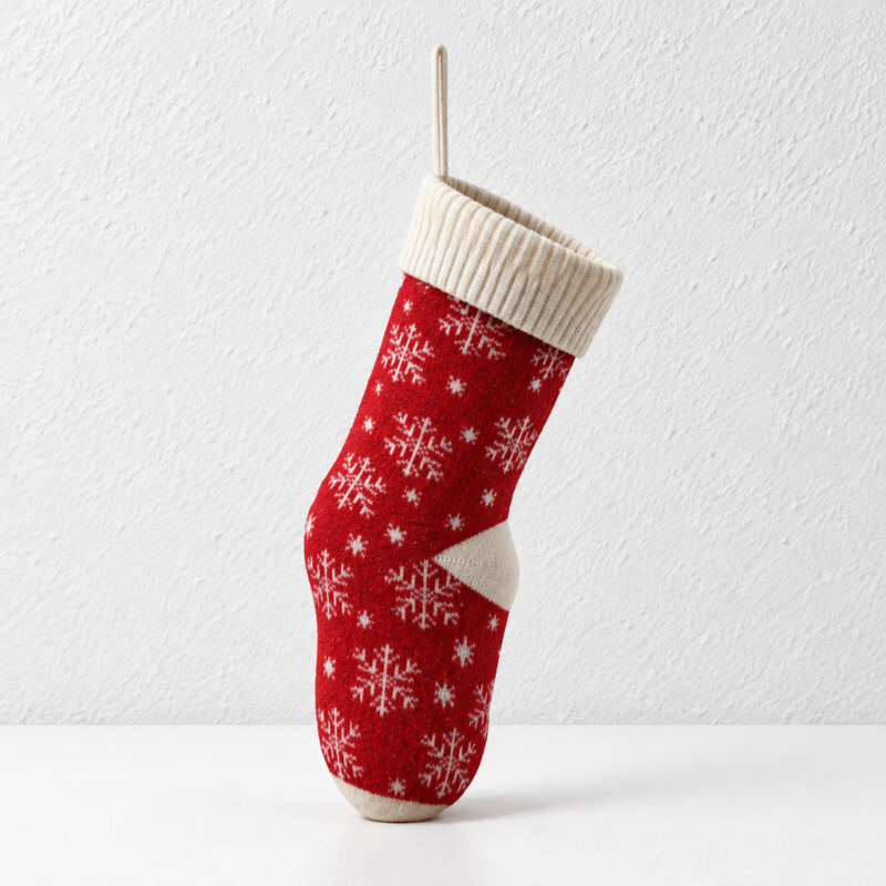 CouldNook Knit Christmas Stocking - Snowflake and Stripe Designs