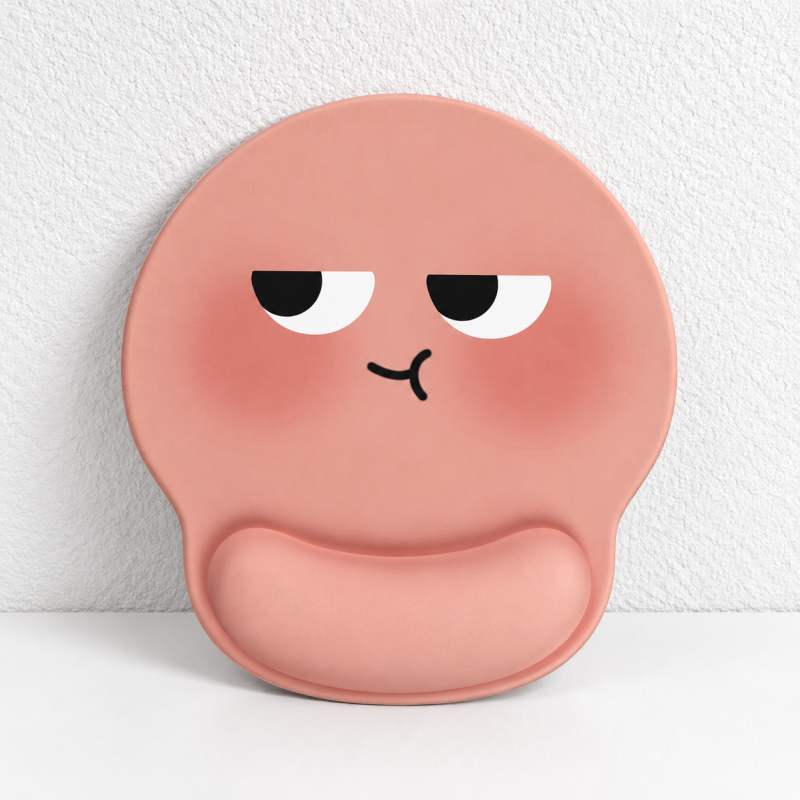 CouldNook Round Expression Mouse Pad - Raised Wrist Support