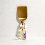 CouldNook Floral Cheese Serving Utensils - Clear Resin Handles and Shaped Heads