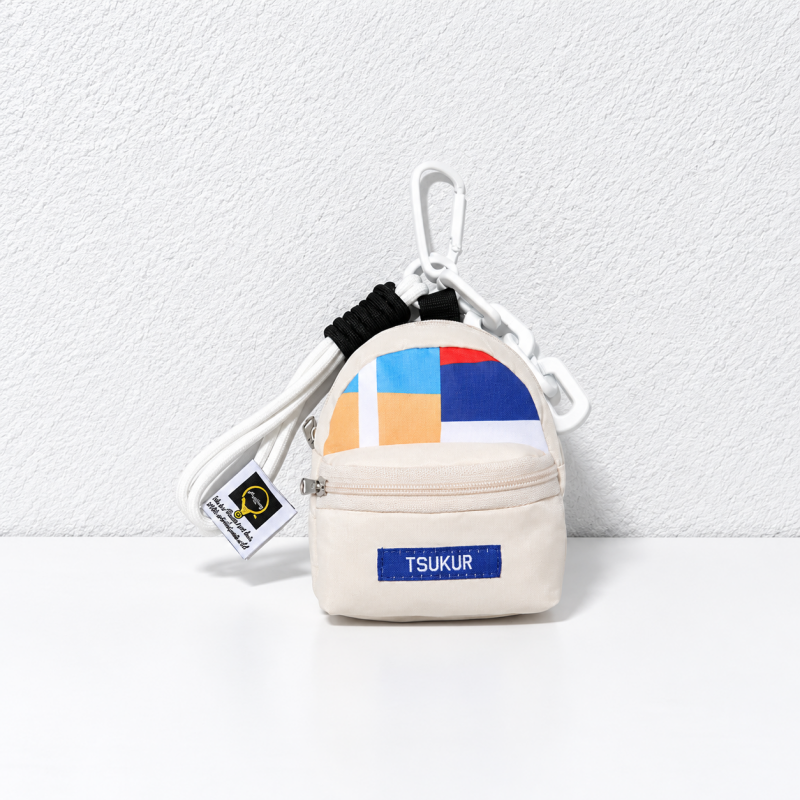 CouldNook Mini Coin Pouch Charm - Colorful Shapes And Clip Attachment