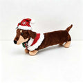 CouldNook Christmas Dachshund Plush Figure - Long Body and Festive Outfit