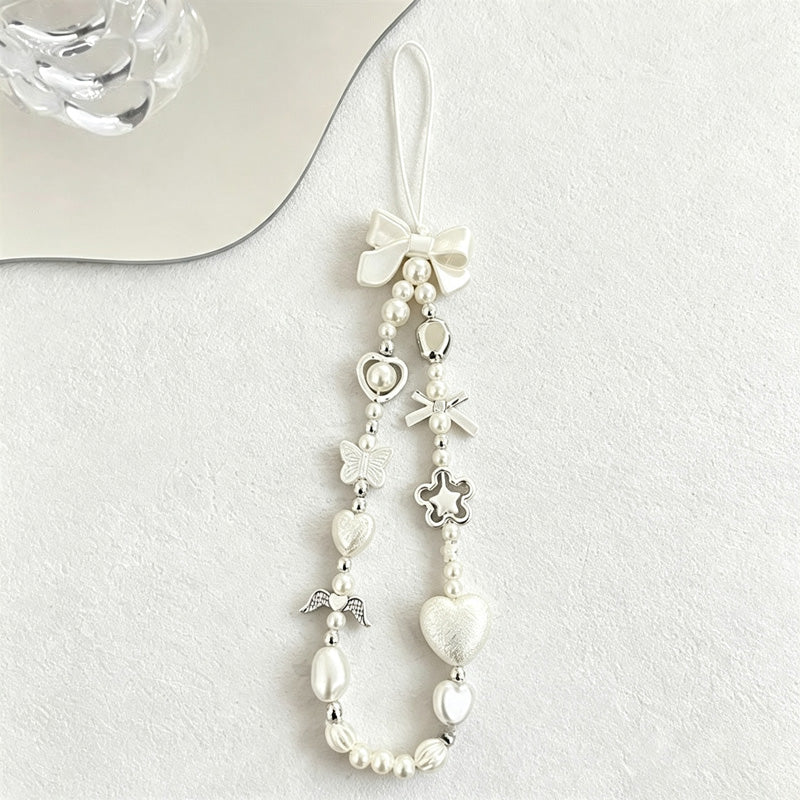 CouldNook Angel Heart Beaded Phone Strap - Phone-Case Connector Hardware