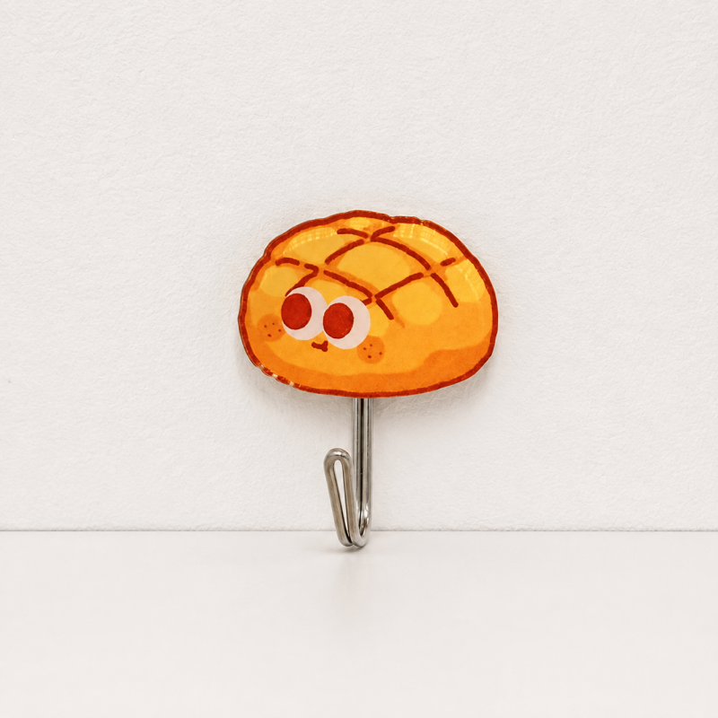 CouldNook Character Adhesive Wall Hook - Bread Shapes and Metal Hook