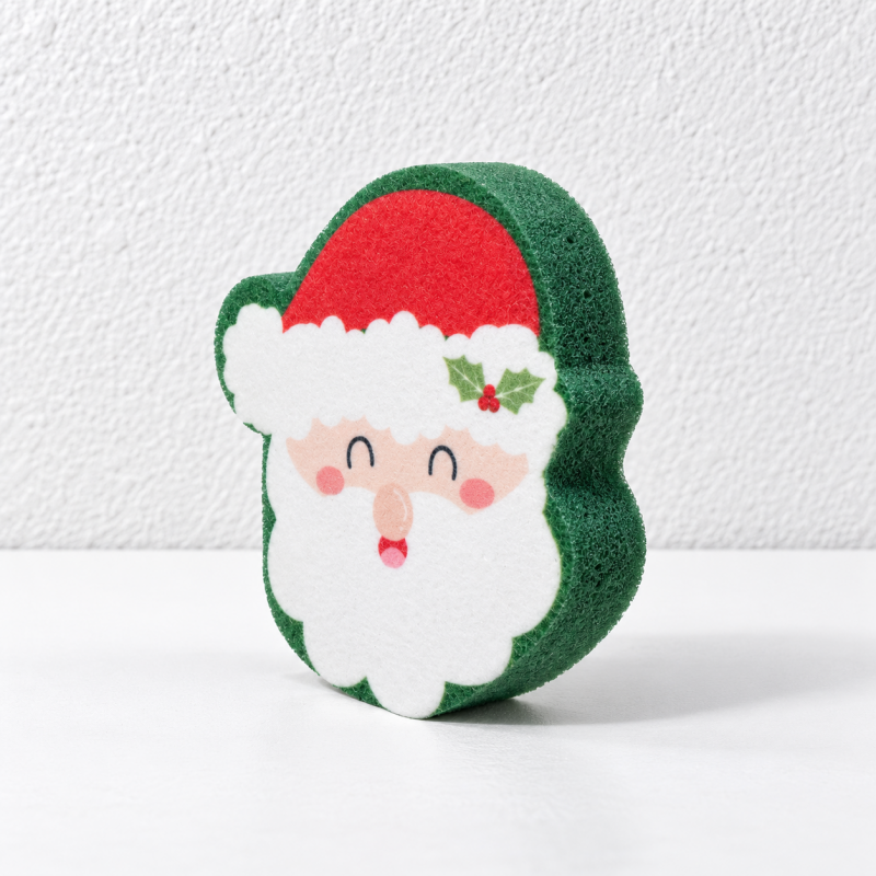 Christmas Dishwashing Sponges with Printed Character Designs