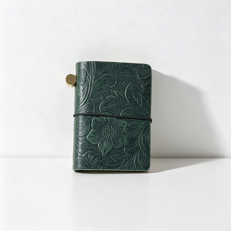 CouldNook Mini Vintage Embossed Carved - Leather Traveler’s Notebook