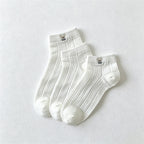 CouldNook Embroidered Ankle Socks - Small Heart Accent