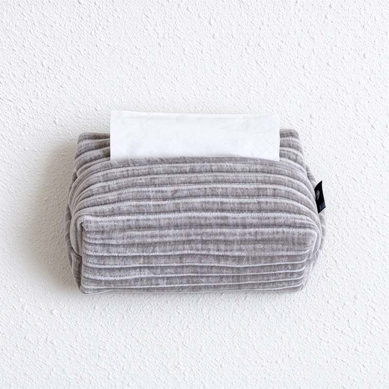 CouldNook Ribbed Tissue Box Cover - Raised Rows And Rounded Corners