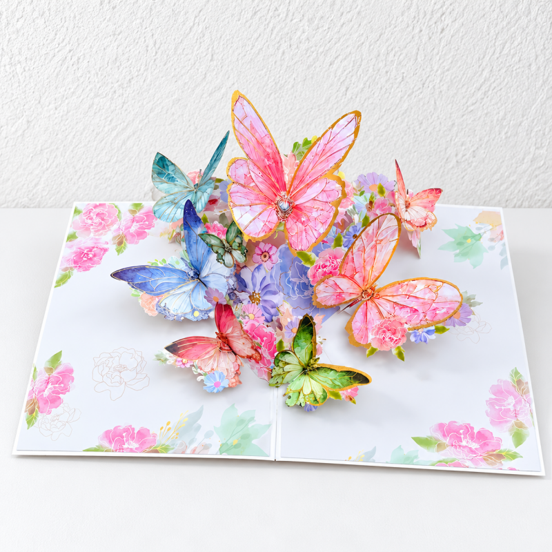 CouldNook Nature Pop-Up Greeting Card - Detailed Paper Scenes and Illustrated Covers