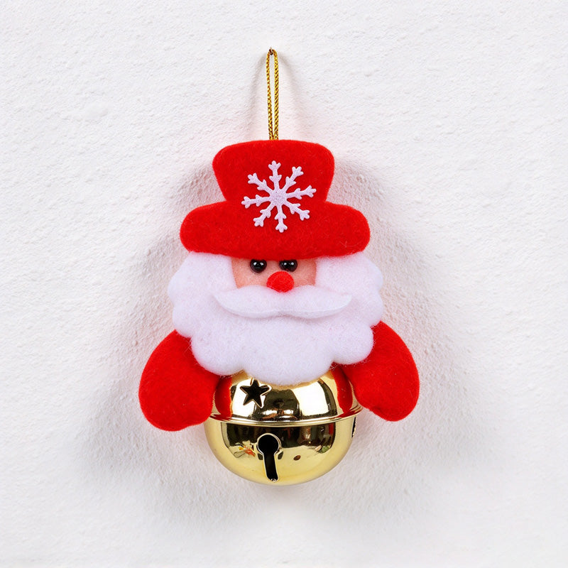 CouldNook Christmas Character Bell Ornament - Fabric Figures and Round Bells