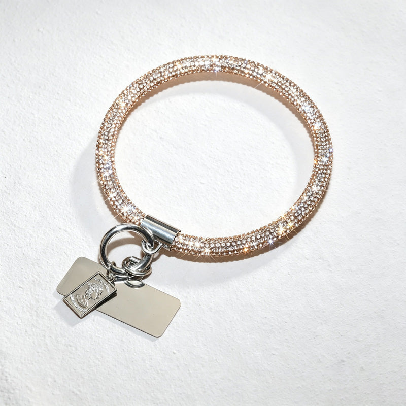 CouldNook Rhinestones Set Phone Strap with Rounded Links