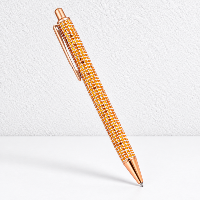 CouldNook Patterned Ballpoint Pen - Grid, Scale and Spotted Barrel Designs