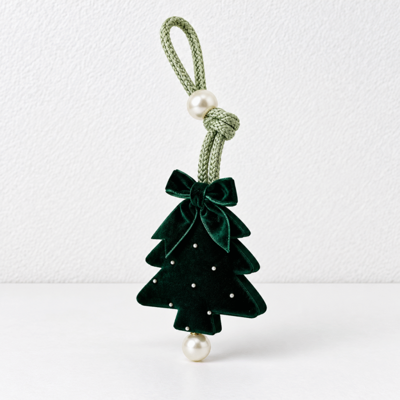 CouldNook Christmas Tree Curtain Tieback - Bow Pendant