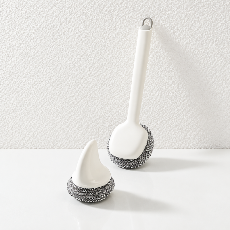 CouldNook Dish Scrubber - Shark Fin Grip And Replaceable Cleaning Heads
