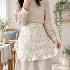 CouldNook Pocket Kitchen Apron - Ruffled Edge Detail Kitchen Wear
