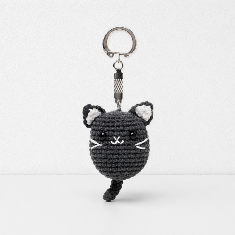 CouldNook Halloween Yarn Keychain Charm - Ghosts Pumpkins and Spider