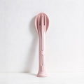 CouldNook Stackable Cutlery Set - Slotted Colorful Handles