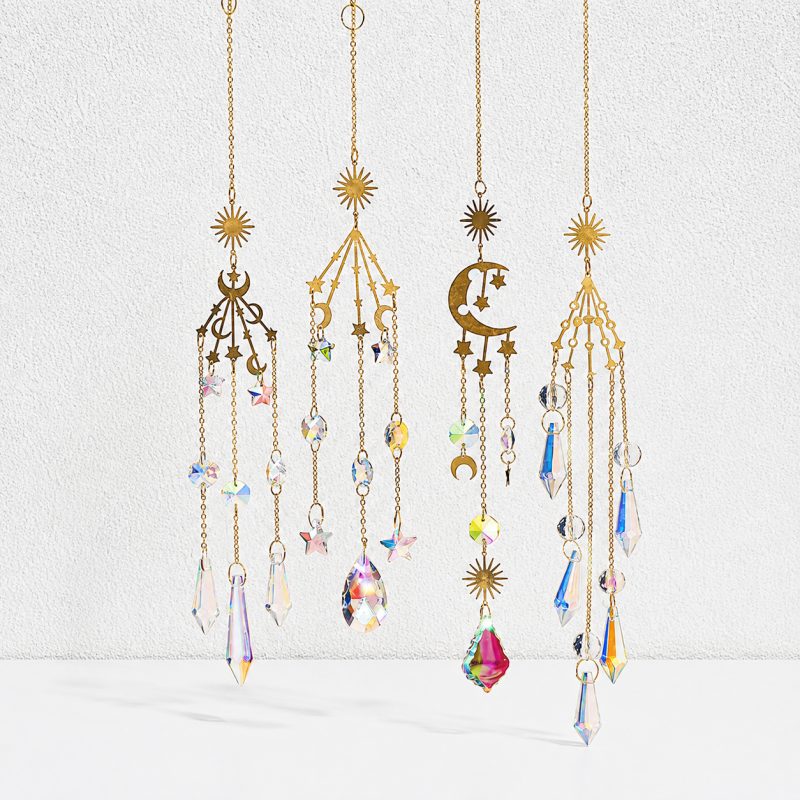 CouldNook Assorted Crystal Suncatcher - Varied Hanging Prism Designs