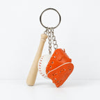 CouldNook Baseball Keychain Charm - Bat Ball and Glove Designs