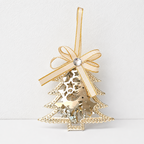 CouldNook Christmas Iron Hanging Ornament - Cutout Shapes and Ribbon Bow