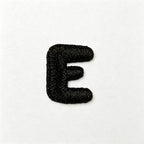 CouldNook Mini Alphabet Applique Patch - Black Embroidered Letter Options