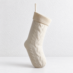 CouldNook Cable Knit Christmas Stocking - Ribbed Foldover Cuff