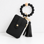 CouldNook Wristlet Card Wallet - Beaded Loop and Coordinating Tassel Detail