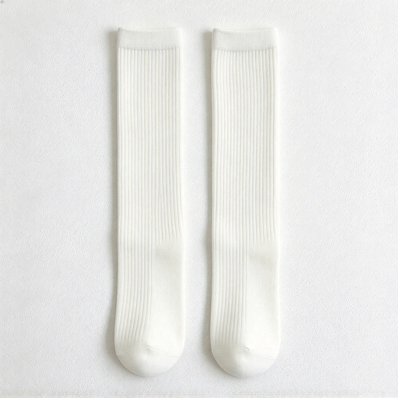 CouldNook Solid Knee-High Socks - Smooth Body And Broad Upper Band