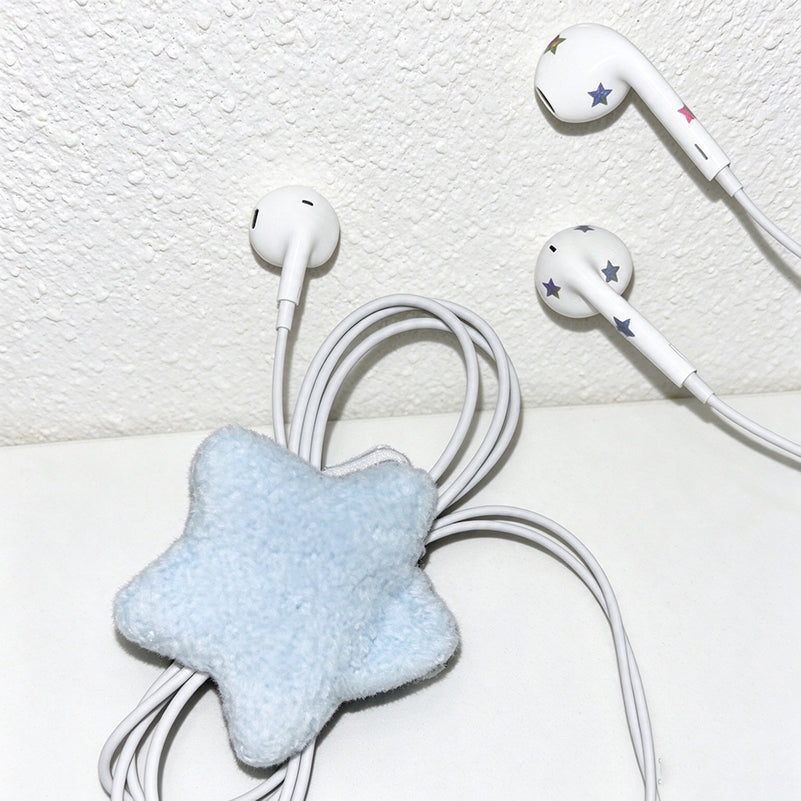 Plush Star Cable Organizer - Rounded Five-Point Wrap