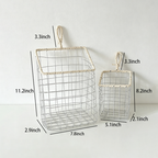 CouldNook Hanging Wire Storage Basket‑Wall‑Mount Iron Organizer for Kitchen & Household Sundries