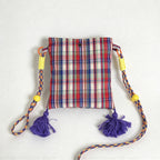 CouldNook Tassel Phone Crossbody Bag - Patterned Fabric And Colorful Cord