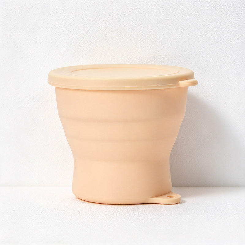 CouldNook Folding Silicone Cup - Collapsible Sides And Matching Cover