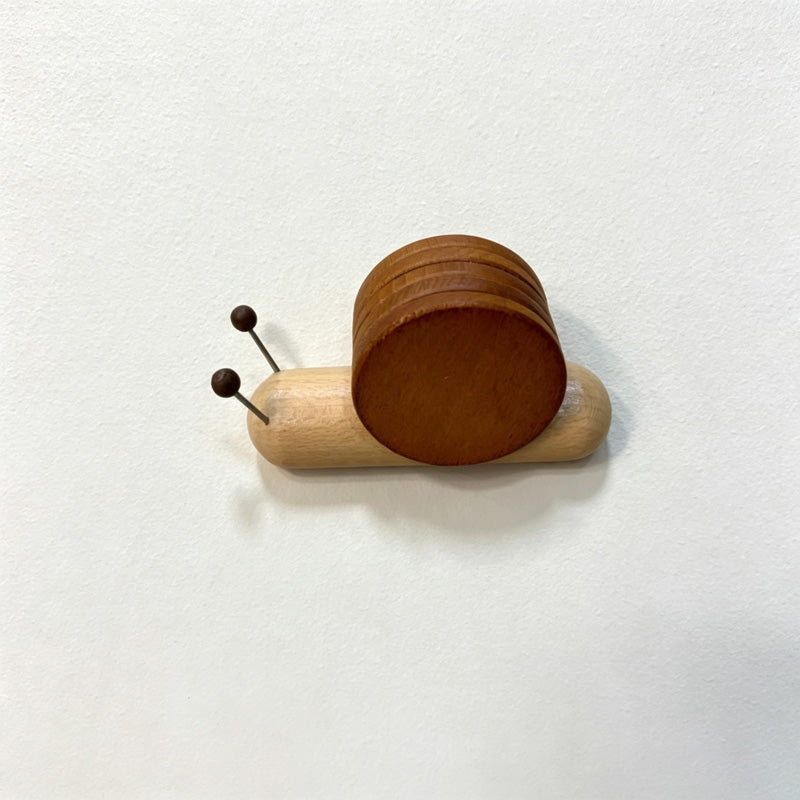 CouldNook Snail Wood Coaster Holder - Stacked Round Design