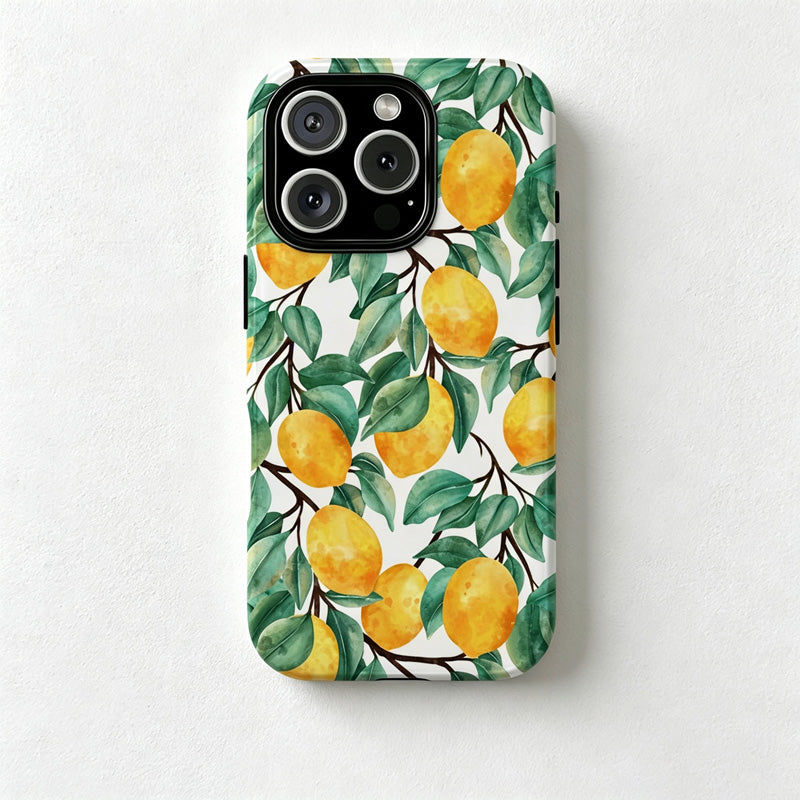 CouldNook Lemon Pattern Phone Case - Fresh Fruit Print Cover