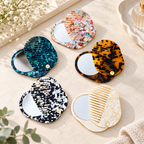 CouldNook Rotating Comb And Mirror - Oval Acetate Body And Pivot
