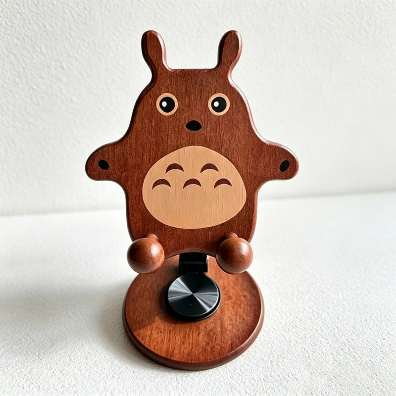 CouldNook Rotating Wooden Phone Stand - Animal Character Designs