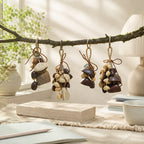 CouldNook Curved Seed Shell Hanging Charm - Loop Clasp Attachment