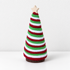 CouldNook Striped Mini Christmas Tree - Wrapped Cone Display