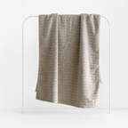 CouldNook Solid Ribbed Cotton Towel - Neutral Face and Bath Sizes