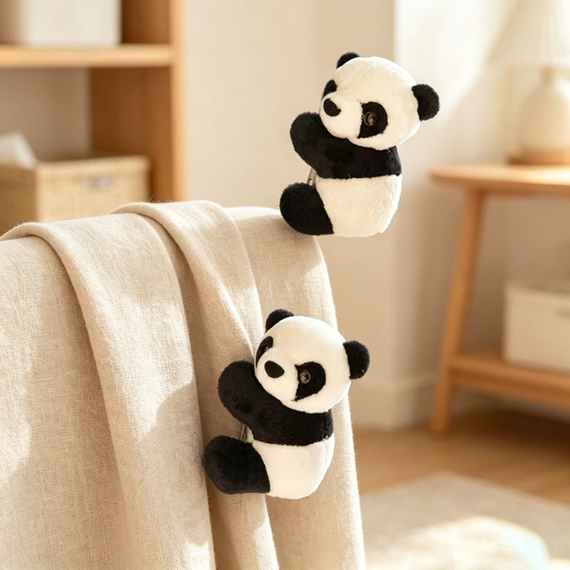 CouldNook Mini Panda Plush Clip - Hugging Character Design